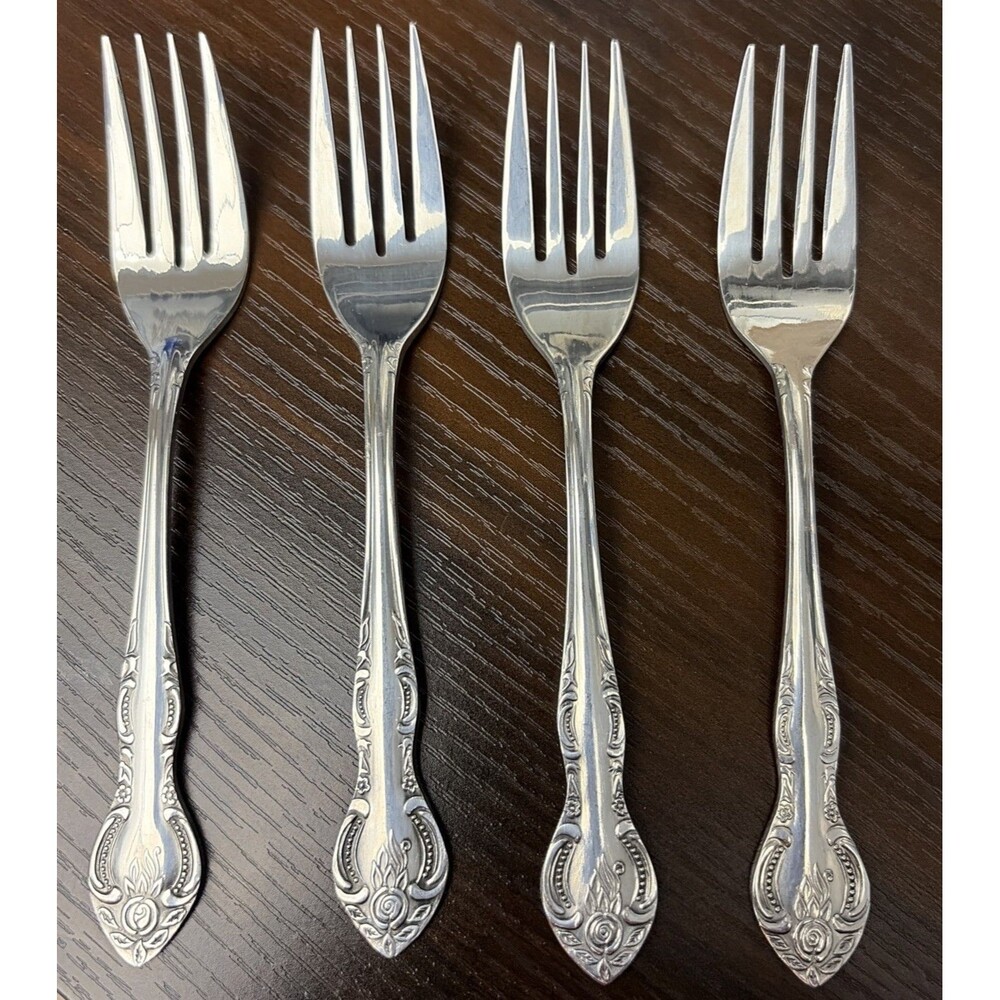 4  Washington Forge  CHARLESTON CLASSIC  Stainless Salad or Dessert Forks  KOREA